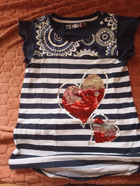 Dievčenské tričko krátky rukáv, desigual,146