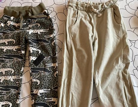 Teplé tepláky lindex s potlačou v. 110, lindex,110