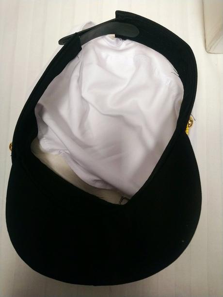 Kostým čiapka námornícka kapitán, čierno biela, 