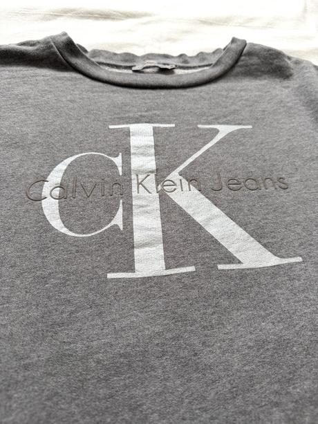 Calvin klein jeans šedé mikinové šaty/tunika veľko, calvin klein,m