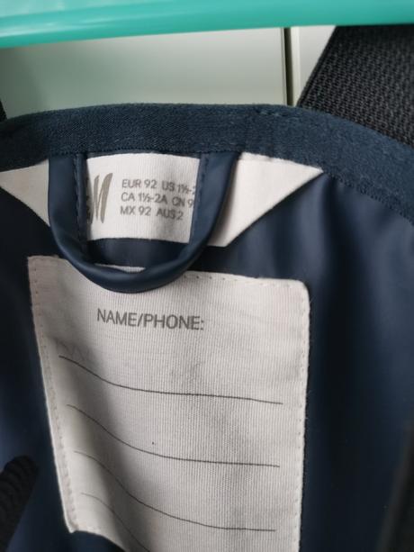 Nepremokavé nohavice zateplene, h&m,92