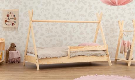 Detská drevená posteľ tipi, šírka (cm): 90,dĺžka (cm): 200