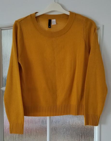 Horčicový sveter, h&m,s