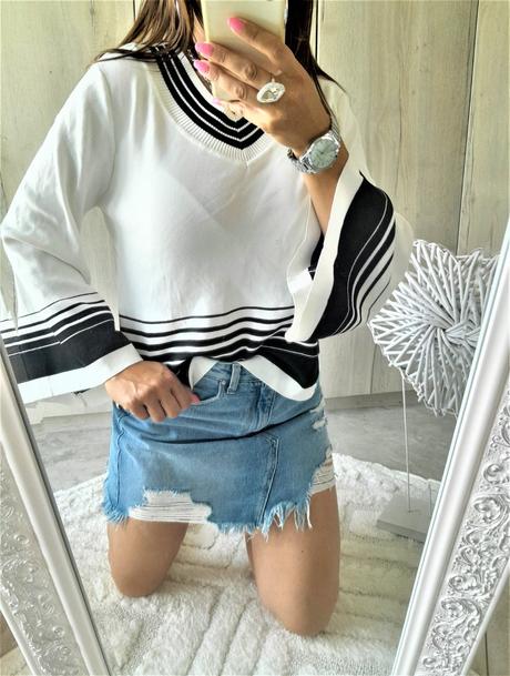 Svetrík so zvonovými rukávmi-m/l, m