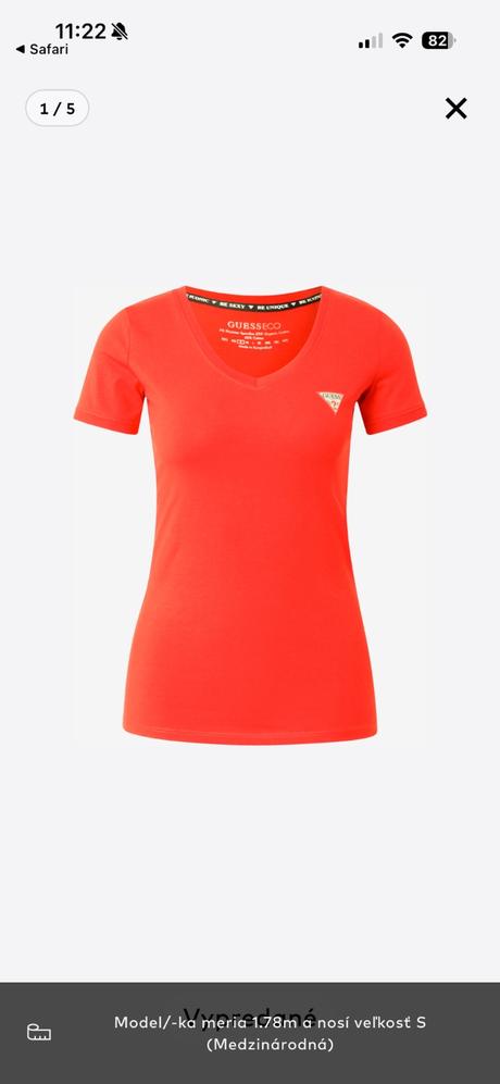 Guess original tričko raz oblečené, guess,s