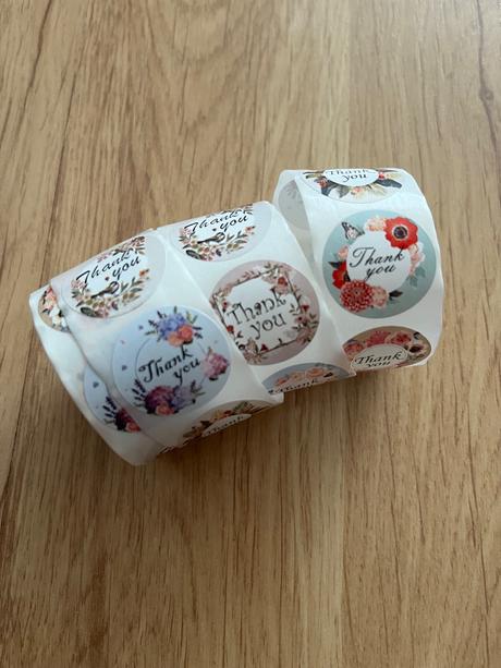 Thank you nálepky 100 ks, 
