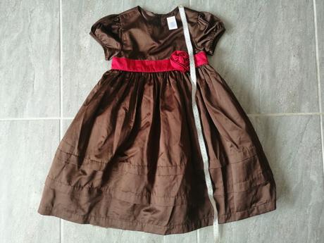 Hnedé prémiové šaty gymboree, v104-110,5-6r, gymboree,104