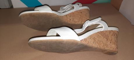 Biele elegantné sandále, graceland,39