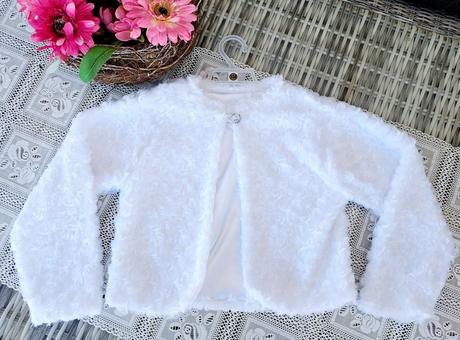 Chlpaté bolerko na 1.svate prijimanie, svadbu, osl, 152 / 158 / 164