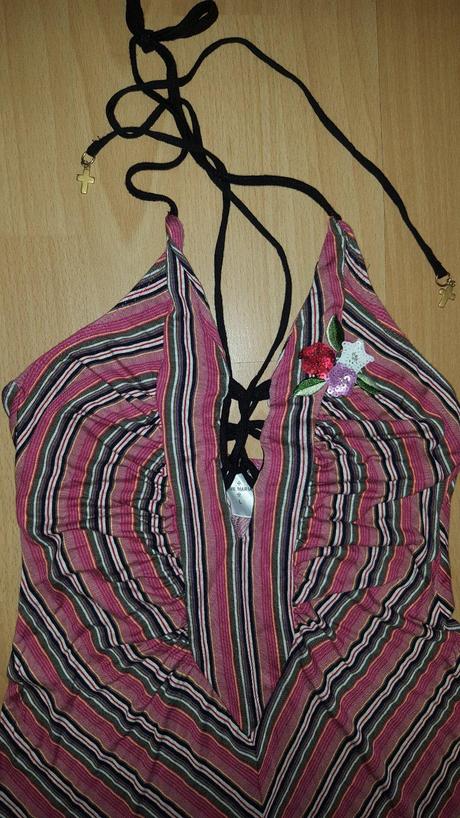 Pruhované pekné šaty vive maria, m