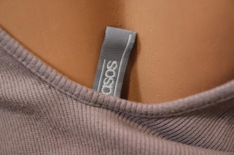 Hnedý body top, asos, m