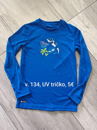 Uv tričko v. 134, decathlon,134