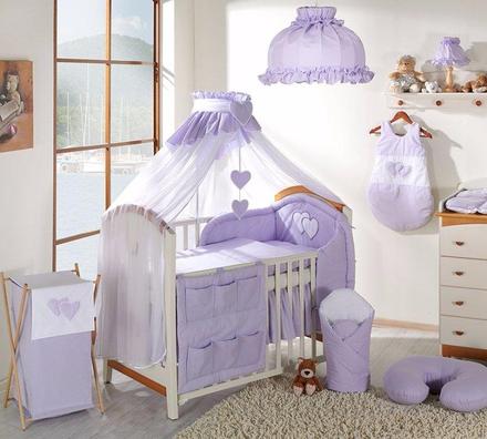 Luxusný mega set komplet s moskytiérou - srdiečko , šírka (cm): 60,dĺžka (cm): 120