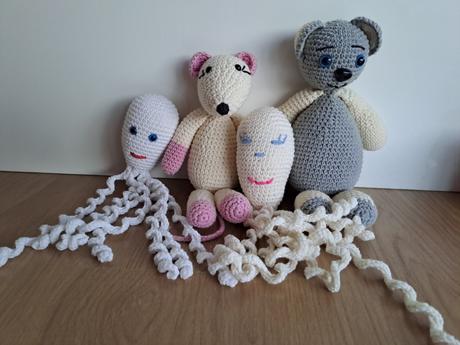 Hačkované zvieratká hand made,