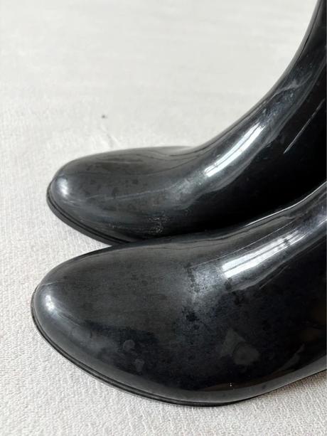 Čierne gumáky / členkové čižmy do dažďa, 36