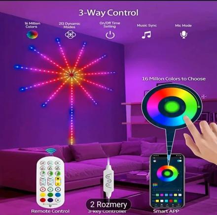 Led svetlá s diaľkovým ovládaním.super na párty či, 