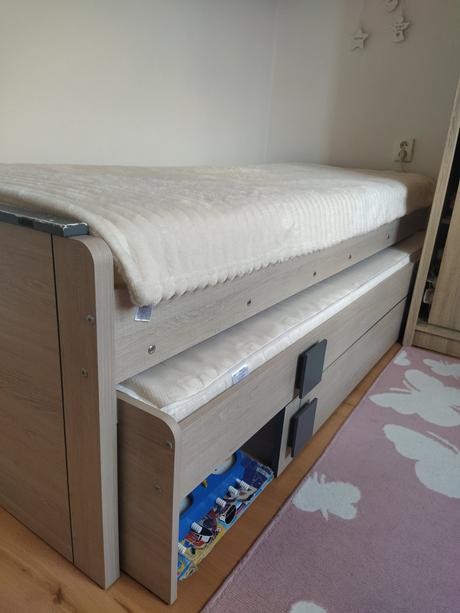 Posteľ s pristelkou, šírka (cm): 80,dĺžka (cm): 200