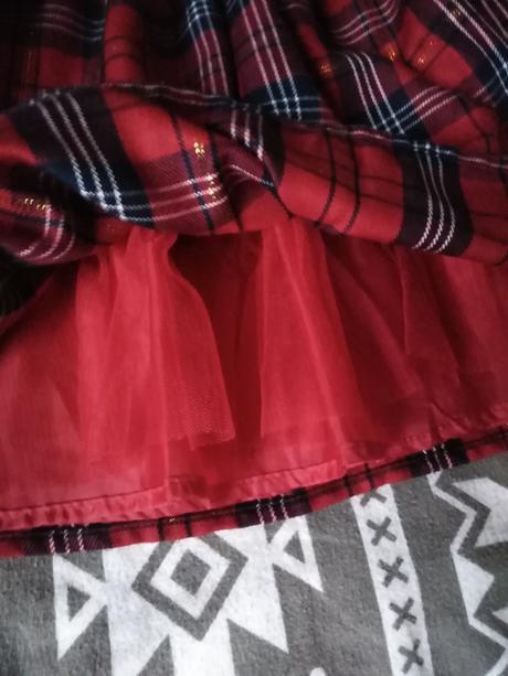 Saty červené káro vianočné, primark,92