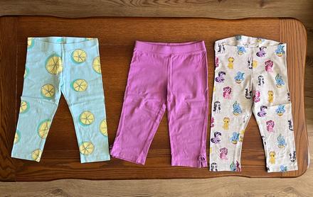 Trištvrťové legínky trojset 122/128, h&m,122