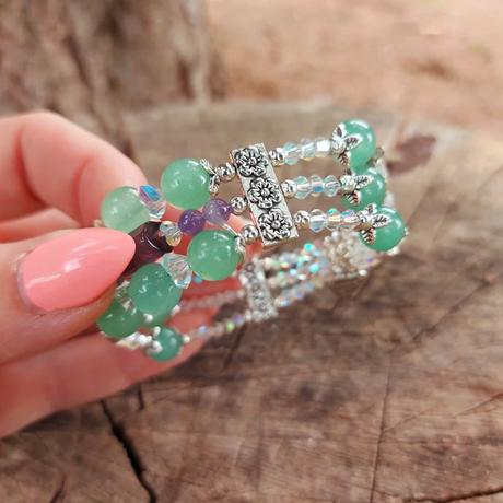 Náramok z minerálov pre znamenia blíženci, panny, 