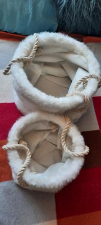 Kožušinové boxy casamia 2 ks - 34x35 cm - 26x29 cm,