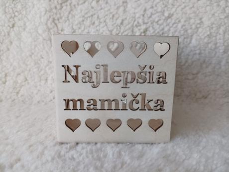 Drevený svietnik pre mamičku k 60, 