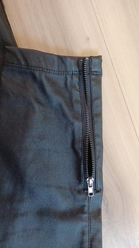 Kožené čierne nohavice, sinsay,s