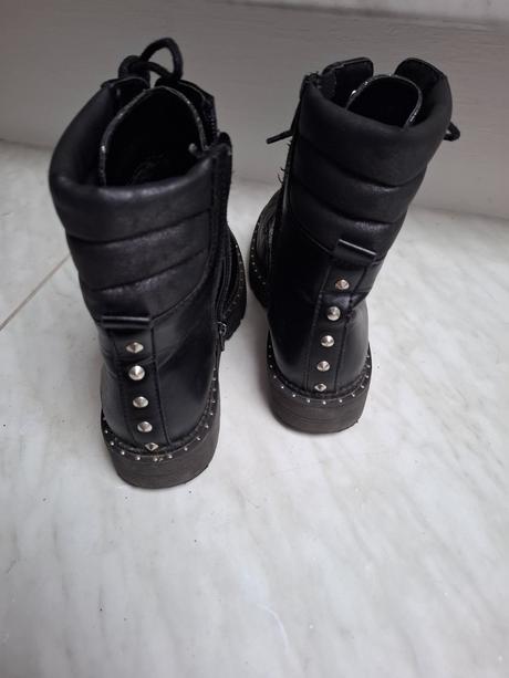 Čižmičky pre dievčatka,  čierne  veľ.34, graceland,34