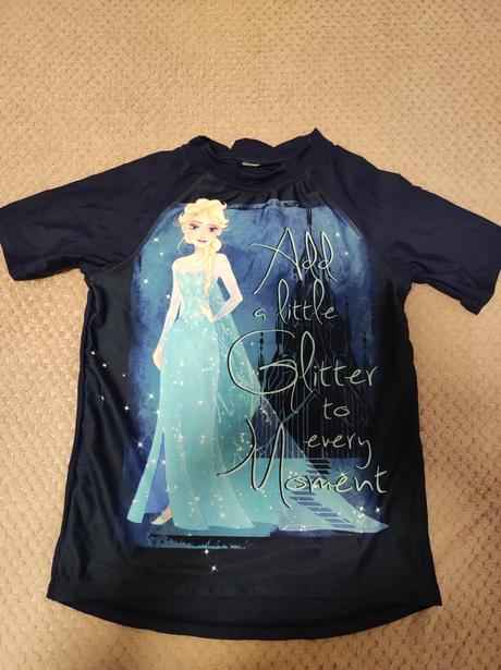 Plavkové uv tricko, h&m,128