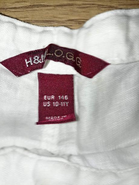 Plátené dievčenské nohavice, h&m,146