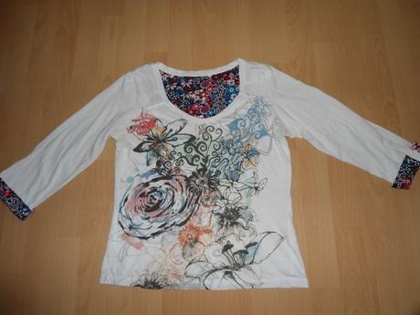 Biele damske tricko kvietky, vero moda,m