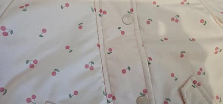 Prechodná bunda krémová s čerešničkami č.80 (9-12, f&f,80