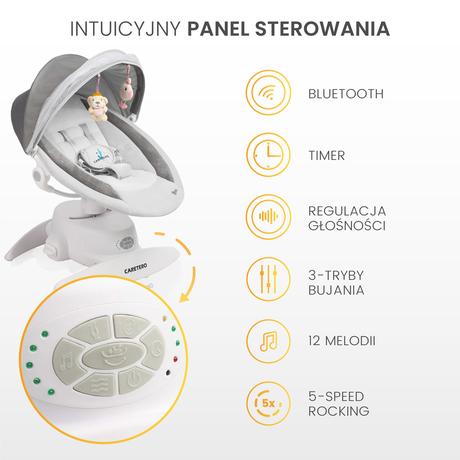 Caretero detská hojdačka opti hnedá, 