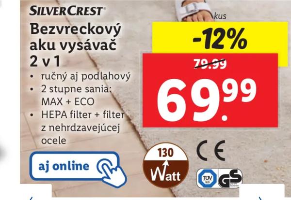 Bezvreckový vysávač