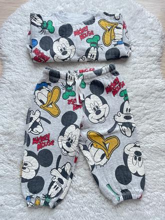 Svetloseda teplakova suprava mickey, h&m,74