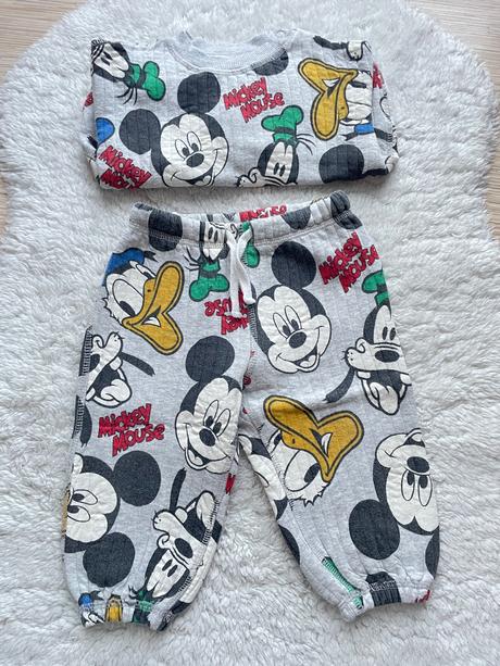 Svetloseda teplakova suprava mickey, h&m,74