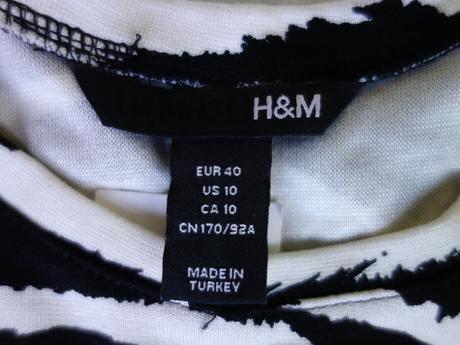 Čierno-biele šaty h&m, veľ. m, h&m,m