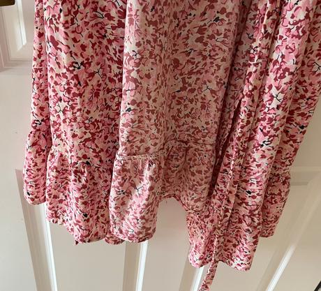 Ružové kvetované zavinovacie šaty, only, m/38, only,m