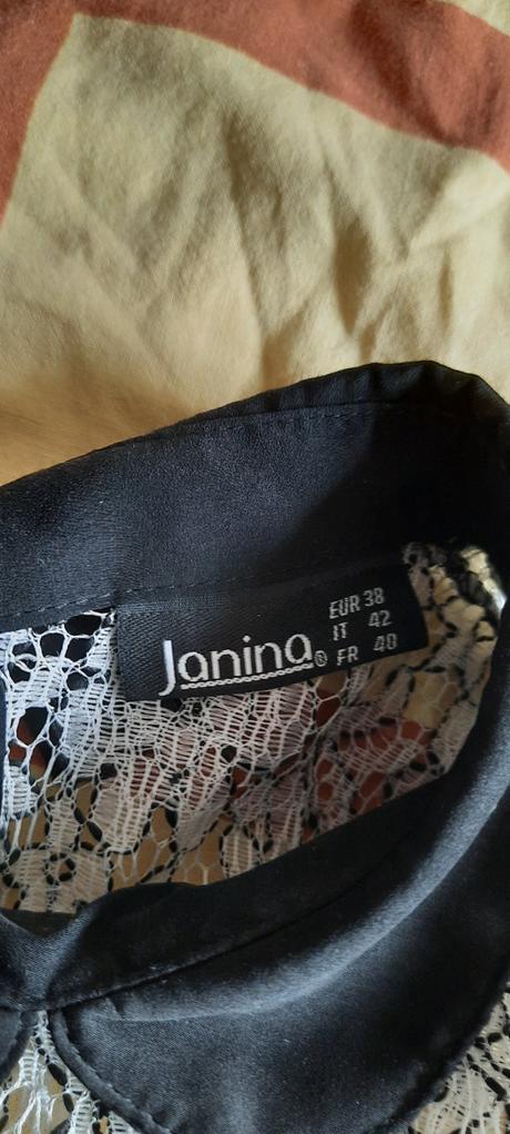 Čipkovaný top s golierikom, bez rukávov, 38