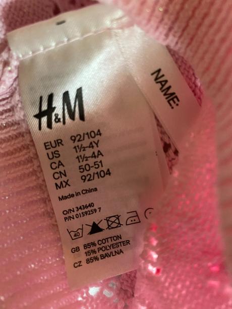 Prechodná  čiapka h&m v. 92 - 104 na 2-4 roky, h&m,92