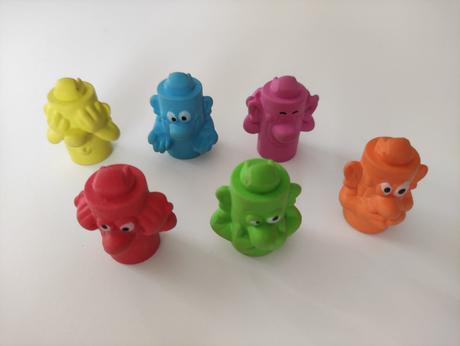 Gumove postavicky z kinder, 