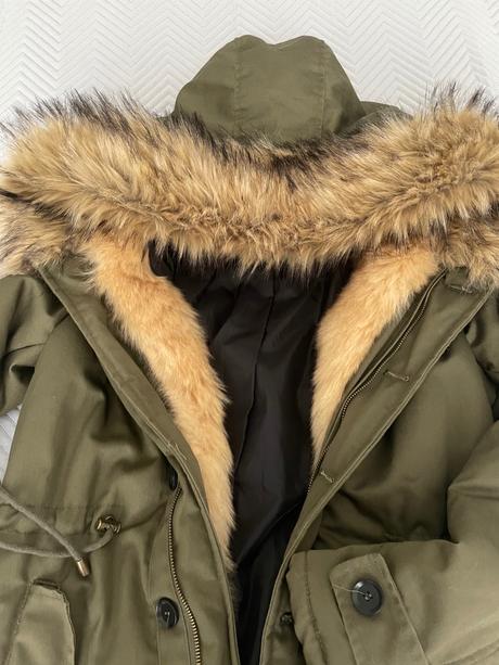 Army kabát s kožušinou, xs