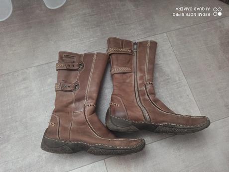 Kožené čižmy veľ. 37, 36