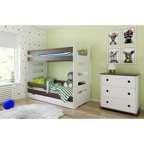 Poschodová posteľ +matrace,šuflík, šírka (cm): 80,dĺžka (cm): 180