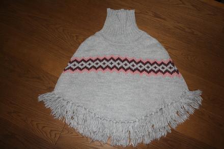 Pletená pelerína s rolákom, h&m,152