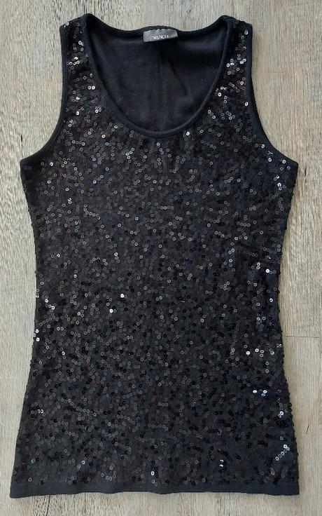 Čierne tielko s flitrami, yessica,38