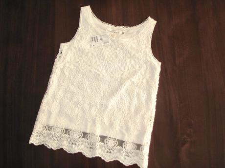 Tričko s čipkou-s visačkou, h&m,xs