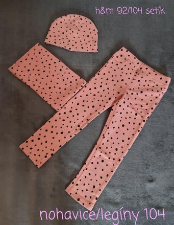 Setík a elastické nohavice v rovnakom dizajne, h&m,104