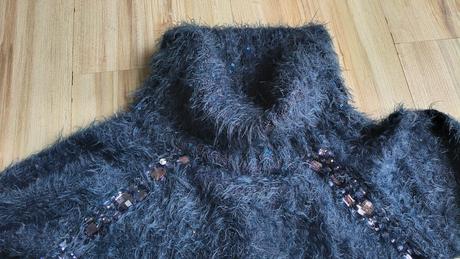 Crop top sveter -rolák, 152