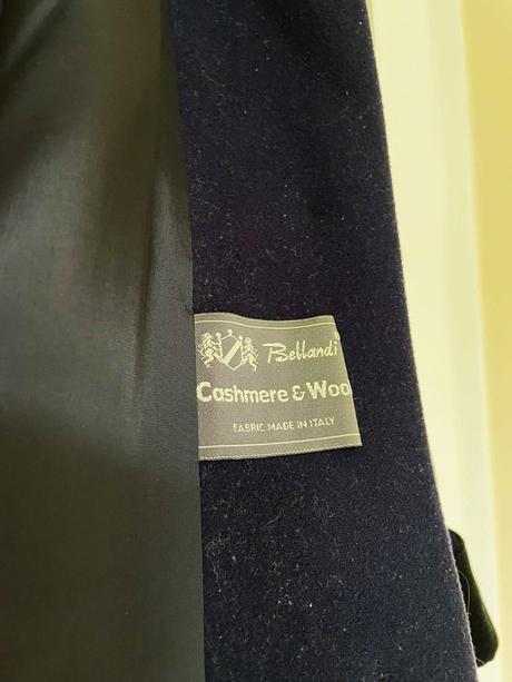 Luxusný dlhý vlnený kašmírový kabát, xl